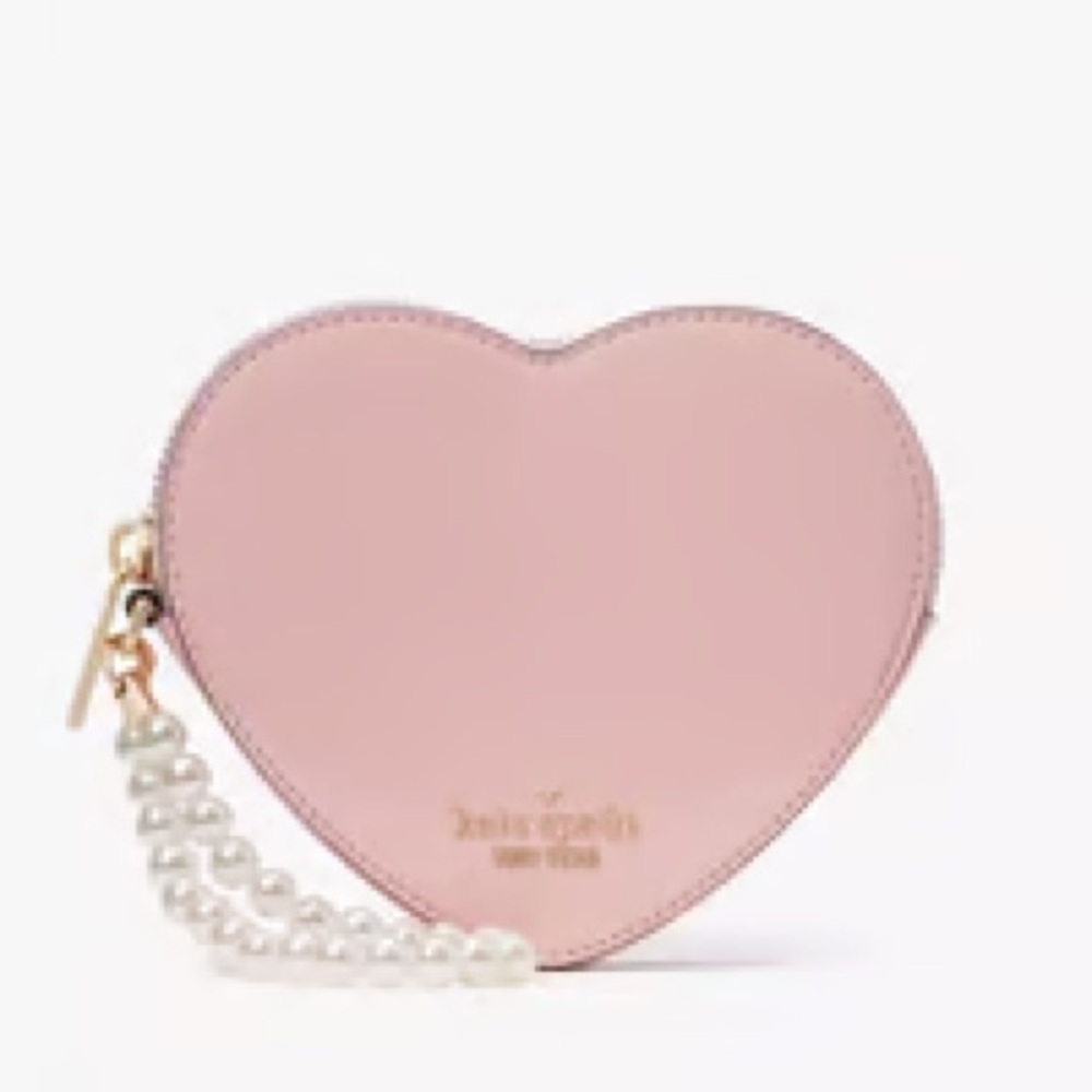kate spade new york Love Shack 3d Heart Wristlet Tea Rose Multi